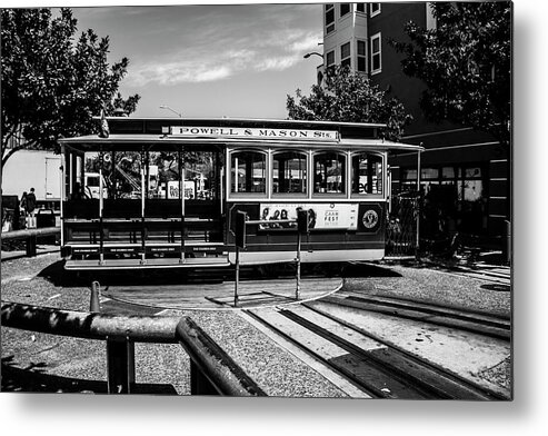 Cable Car Metal Print featuring the photograph Cable car Turn around by Stuart Manning