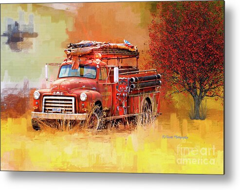 Fire Trucks Metal Print featuring the photograph Caca0002-18 by Randy Harris