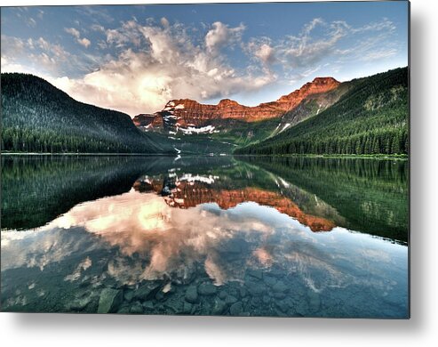Tranquility Metal Print featuring the photograph Cameron Lake by Marko Stavric Photography