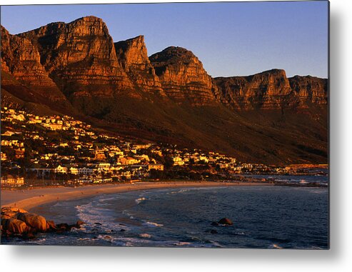 Town Metal Print featuring the photograph Camps Bay, Wide Angle, Cape Town, South by Lonely Planet