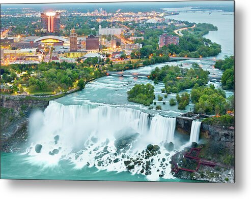 Estock Metal Print featuring the digital art Canada, Niagara Falls, American Falls by Pietro Canali