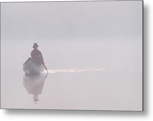 Canoe Metal Print featuring the photograph Canadian Morning by Minnie Gallman