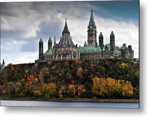 Parliament Hill Metal Print featuring the photograph Canadian Parliament Buildings by Trevor Johnston / Eye Meets World Photography