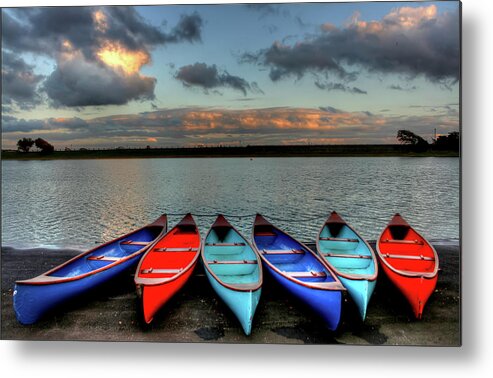Scenics Metal Print featuring the photograph Canoes by Photo By Mark Liebenberg