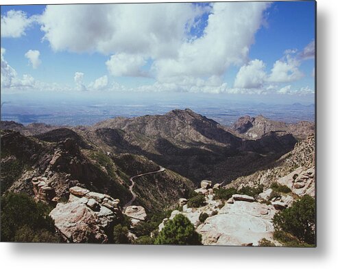 Catalina Mountains Metal Print featuring the photograph Catalina Highway by Melisa Elliott