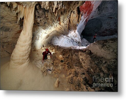 Adventure Metal Print featuring the photograph Cave Research by Robbie Shone/science Photo Library