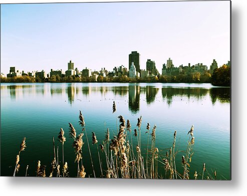 Water's Edge Metal Print featuring the photograph Central Park Reservoir by Urbanglimpses