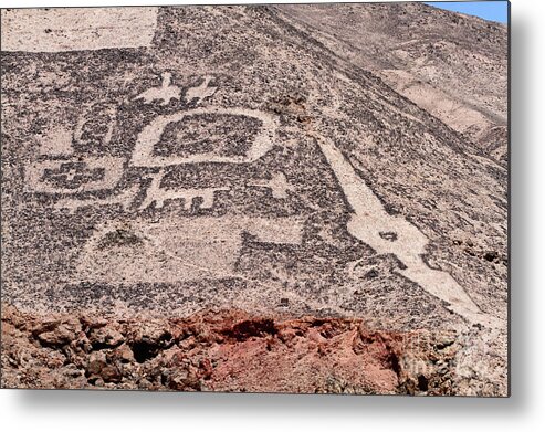 Chile Metal Print featuring the photograph Cerro Pintados Geoglyphs Chile by James Brunker