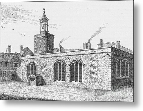 Engraving Metal Print featuring the drawing Chapel Royal Of St Peter Ad Vincula by Print Collector