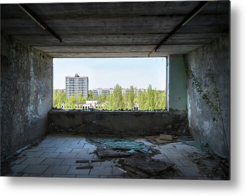 Abandoned Metal Print featuring the photograph Chernobyl Overview Pripyat by Roman Robroek