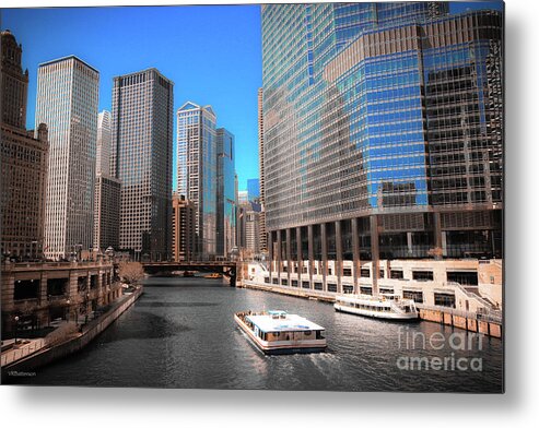 Chicago Metal Print featuring the photograph Chicago River by Veronica Batterson