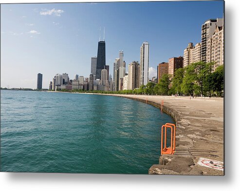 Lake Michigan Metal Print featuring the photograph Chicago Skyline From Gold Coast by Stevegeer