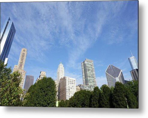 Scenics Metal Print featuring the photograph Chicago Skyline by Lisa-blue