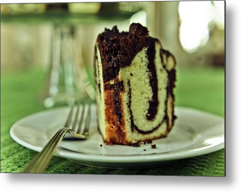 Crumb Metal Print featuring the photograph Chocolate Crumb Cake by Steven Brisson Photography