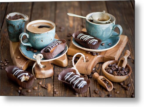 Temptation Metal Print featuring the photograph Chocolate Eclair by Verdina Anna