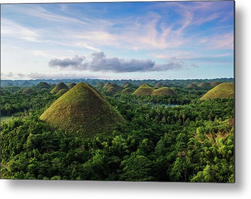 Scenics Metal Print featuring the photograph Chocolate Hills, Bohol, Philippines by John Harper