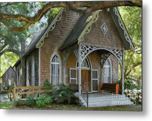 St. James Episcopal Church Metal Print featuring the photograph Circa 1889 - McClellanville by Dale Powell