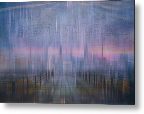 Cityscape Metal Print featuring the photograph City in Abstract by Cheryl Day