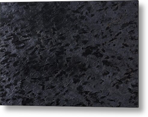 Abstractartistic Metal Print featuring the photograph Close Up Of Black Marble, Nacro Shot by Dmytro Synelnychenko