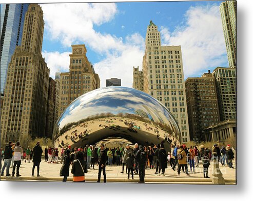 Cloud Gate Metal Print featuring the photograph Cloud Gate Chicago by Veronica Batterson