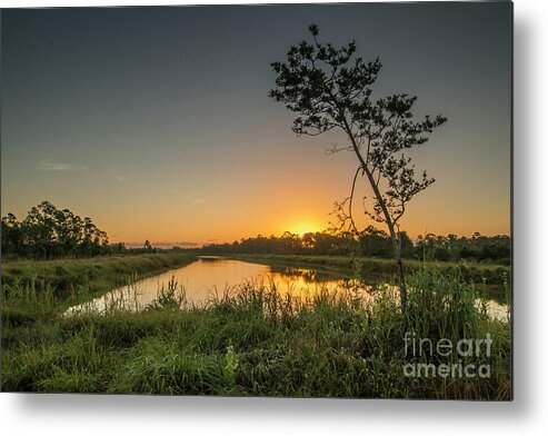 Sun Metal Print featuring the photograph Cloudless Hungryland Sunrise by Tom Claud