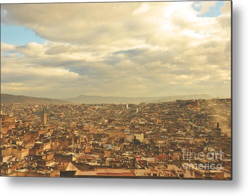 Building Exterior Metal Print featuring the photograph Cloudy morning in Fez by Yavor Mihaylov
