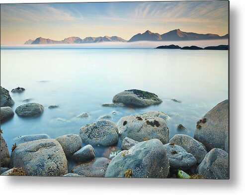 Estock Metal Print featuring the digital art Coastal Landscape, Nordland, Norway by Luigi Vaccarella