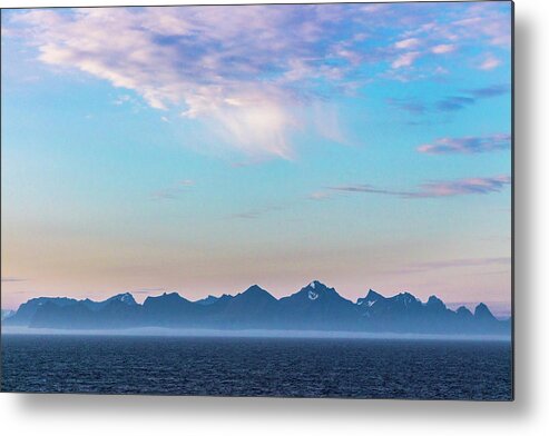 Iceland Metal Print featuring the photograph Coastal Mountains in Norway by Debra and Dave Vanderlaan