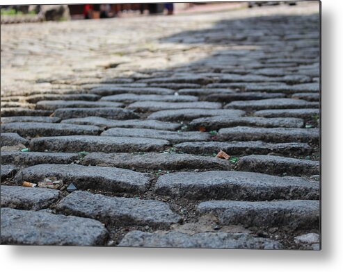 Street Metal Print featuring the photograph Cobblestone on the Freedom Trail by Laura Smith