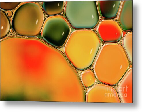 Oil Painting Metal Print featuring the photograph Colorful Abstraction Shot Of Oil And by Laurens Kaldeway