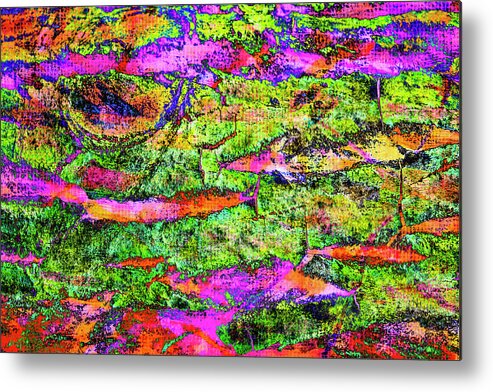 Colorful Bark 12 Metal Print featuring the photograph Colorful Bark 12 by Anita Vincze