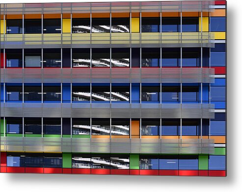 Architecture Metal Print featuring the photograph Colorful by Mathilde Guillemot