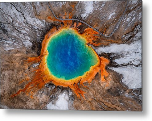 Aerial Metal Print featuring the photograph Colors by Gerald Macua