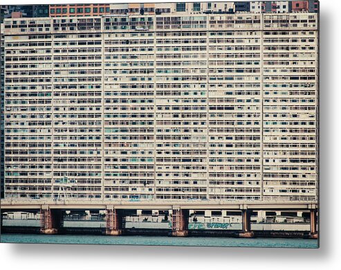 Built Structure Metal Print featuring the photograph Concrete Wall In Hong Kong by Dragon For Real