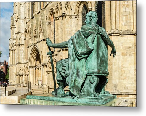 Constantine Statue Metal Print featuring the photograph Constantine Statue, York Minster by David Ross