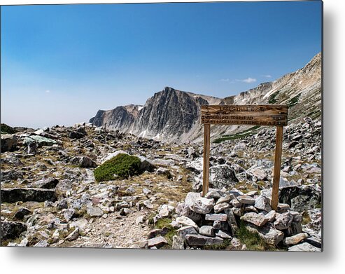 Landscape Metal Print featuring the photograph Crossroads at Medicine Bow Peak by Nicole Lloyd