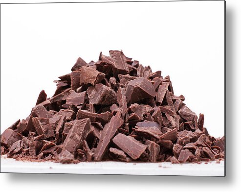 Unhealthy Eating Metal Print featuring the photograph Crushed Couverture Chocolate by Daitozen