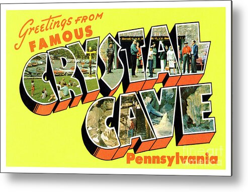 Crystal Metal Print featuring the photograph Crystal Cave Greetings by Mark Miller
