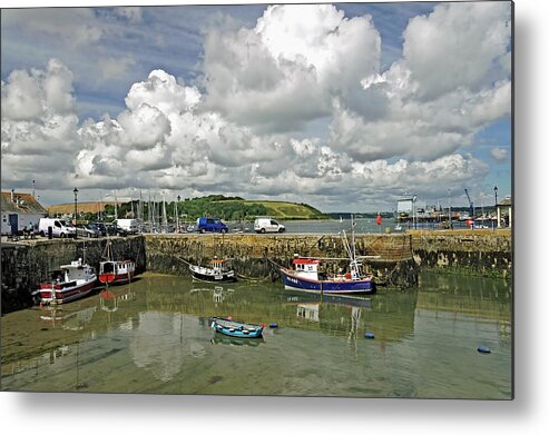 Bright Metal Print featuring the photograph Custom House Quay, Falmouth #1 by Rod Johnson