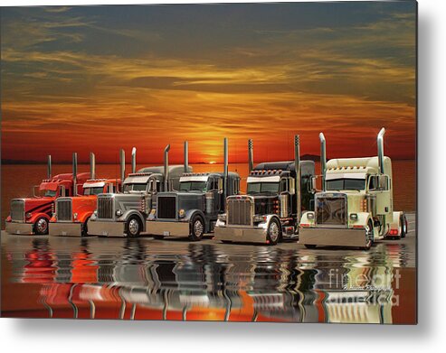 Big Rigs Metal Print featuring the photograph Custom Trucks Catr9492-19 by Randy Harris