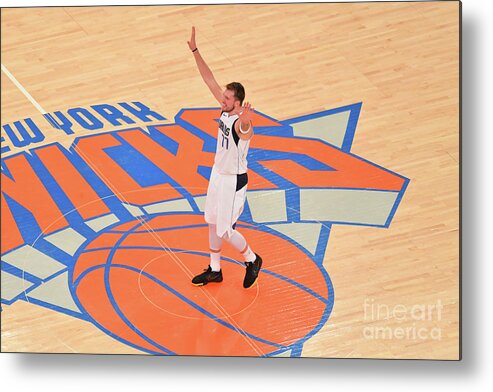Nba Pro Basketball Metal Print featuring the photograph Dallas Mavericks V New York Knicks by Jesse D. Garrabrant