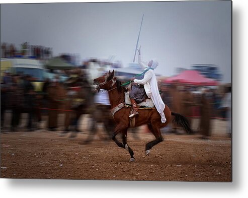 Dancing Metal Print featuring the photograph Dancing Knight by Azzou