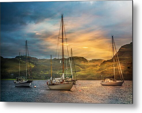 Boats Metal Print featuring the photograph Dawn Light by Debra and Dave Vanderlaan