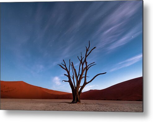 Deadvlei Metal Print featuring the photograph Deadvlei At Dusk by Luigi Ruoppolo