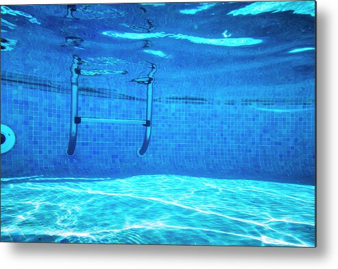 Underwater Metal Print featuring the photograph Deep Of Swimming Pool by Cinoby