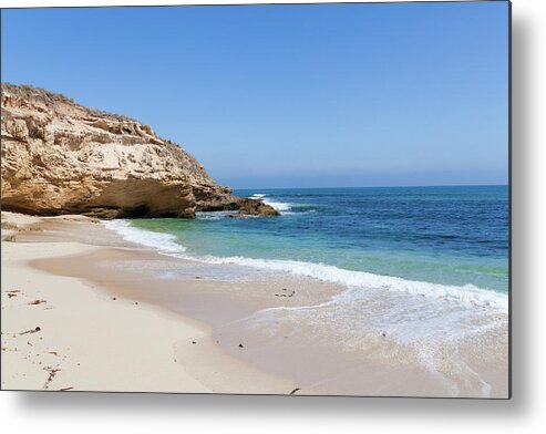 Water's Edge Metal Print featuring the photograph Deserted Beach And Blue Water, Australia by Ippei Naoi