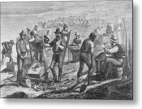 Miner Metal Print featuring the photograph Diamond Mining by Kean Collection