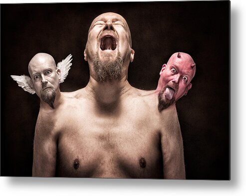 Surreal Metal Print featuring the photograph Disagreement by Petri Damstn