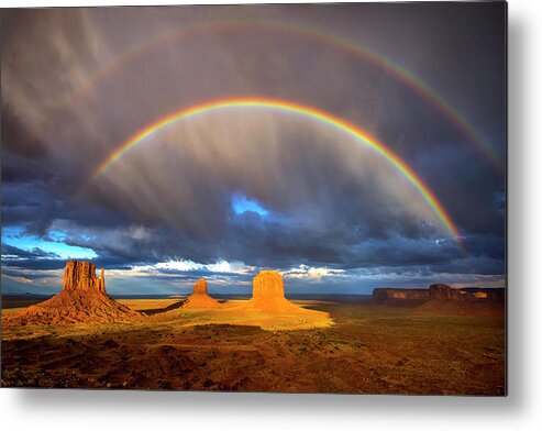 Desert Metal Print featuring the photograph Monsoon Season At The Mittens by Harriet Feagin