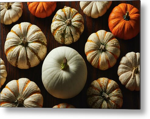 Food Metal Print featuring the photograph Dramatic Pumpkins #6 by Cuisine at Home
